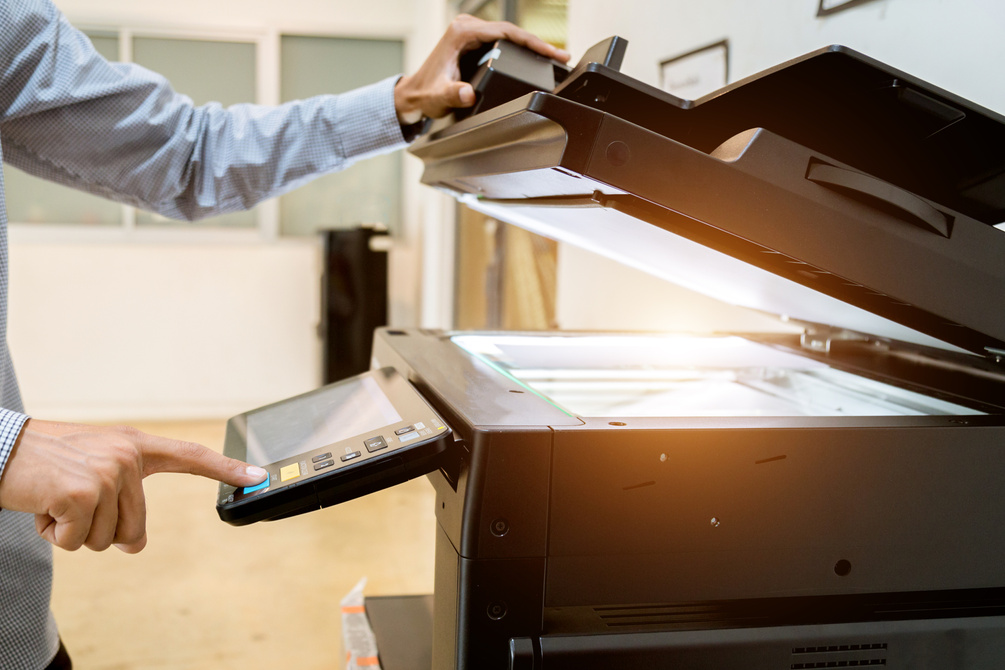 Person Using a Photocopier